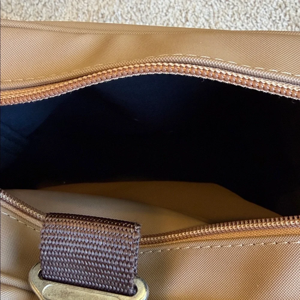 Jon Hart Design Tan/Brown Leather-Trim Duffle